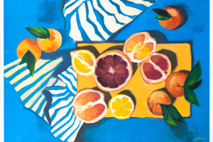 #20 Still Life Fruit and Cutting Board